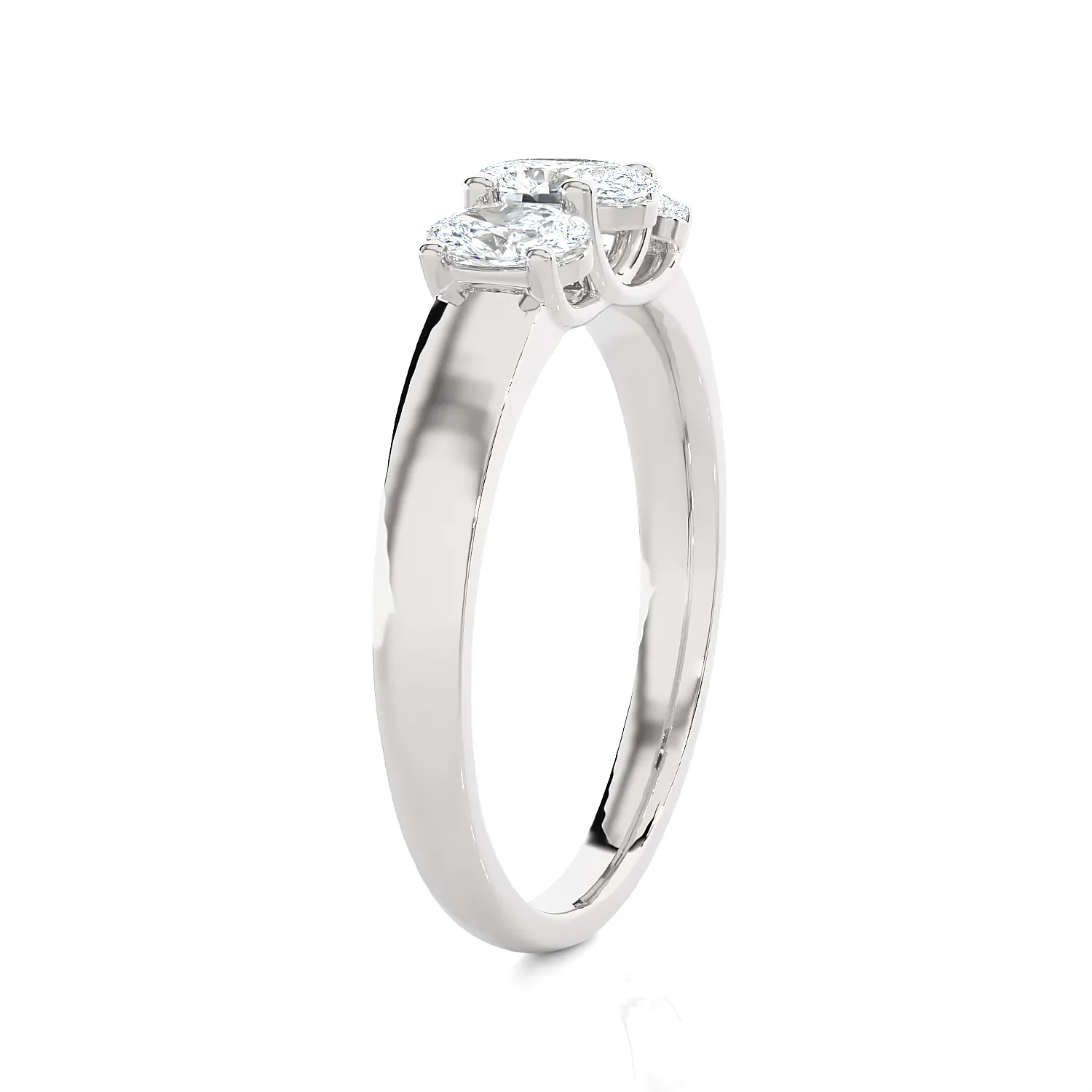 1 ctw Oval Three Stone Lab Grown Diamond Ring