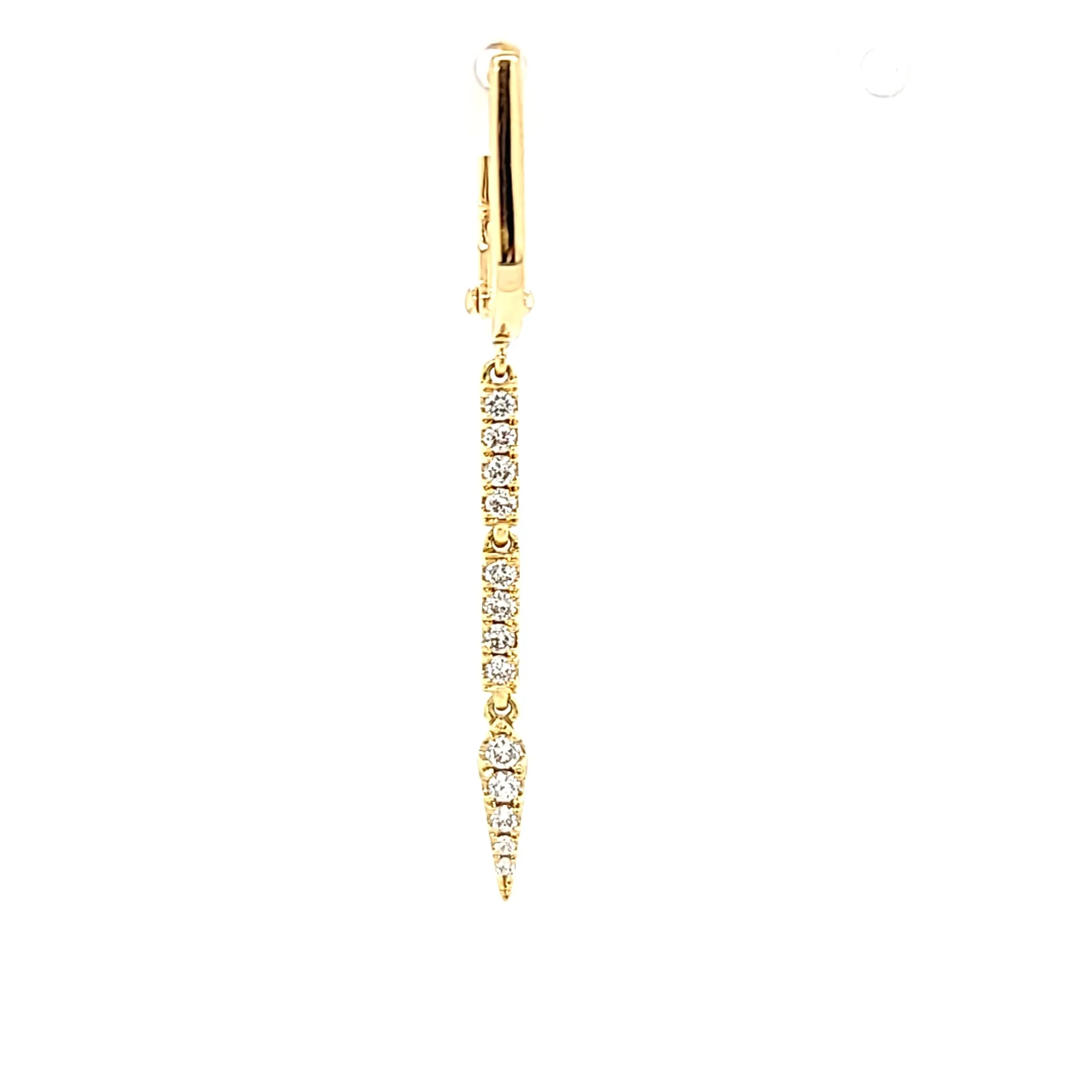 18k Yellow Gold Diamond Dangle Earrings (I7685)