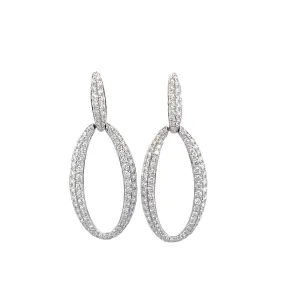 18KW Diamond Dangle Earrings