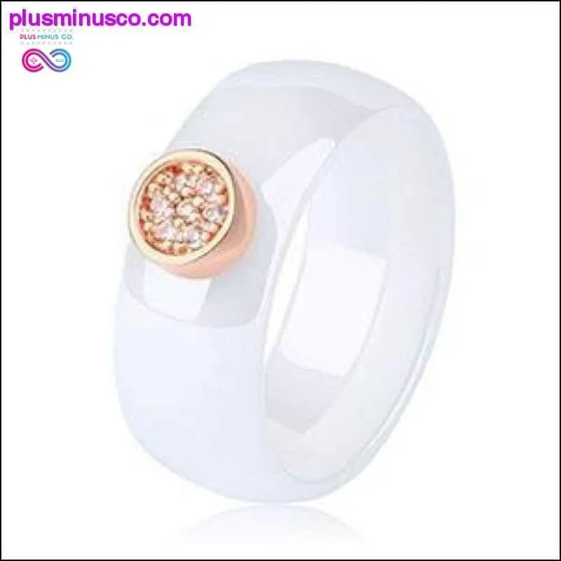 2020 Ring Ceramics 8mm Fashion Exquisite Rhinestone Ceramic