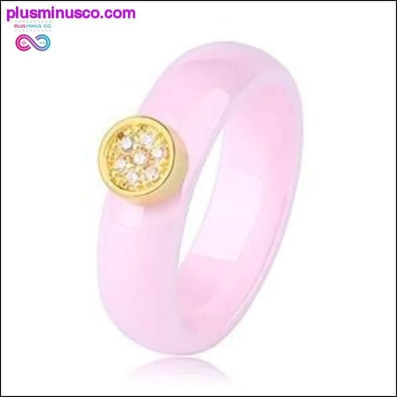 2020 Ring Ceramics 8mm Fashion Exquisite Rhinestone Ceramic