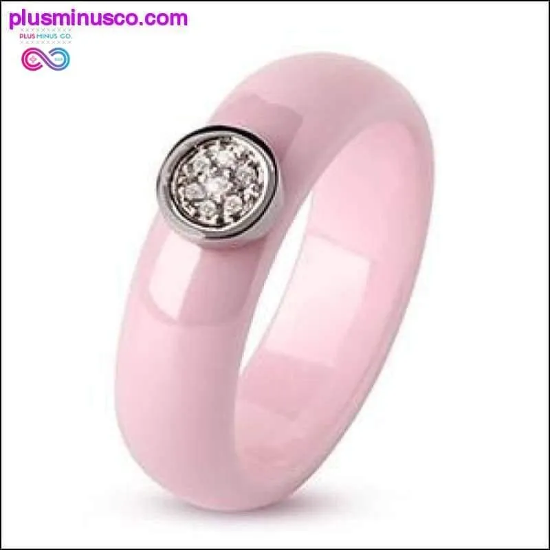 2020 Ring Ceramics 8mm Fashion Exquisite Rhinestone Ceramic