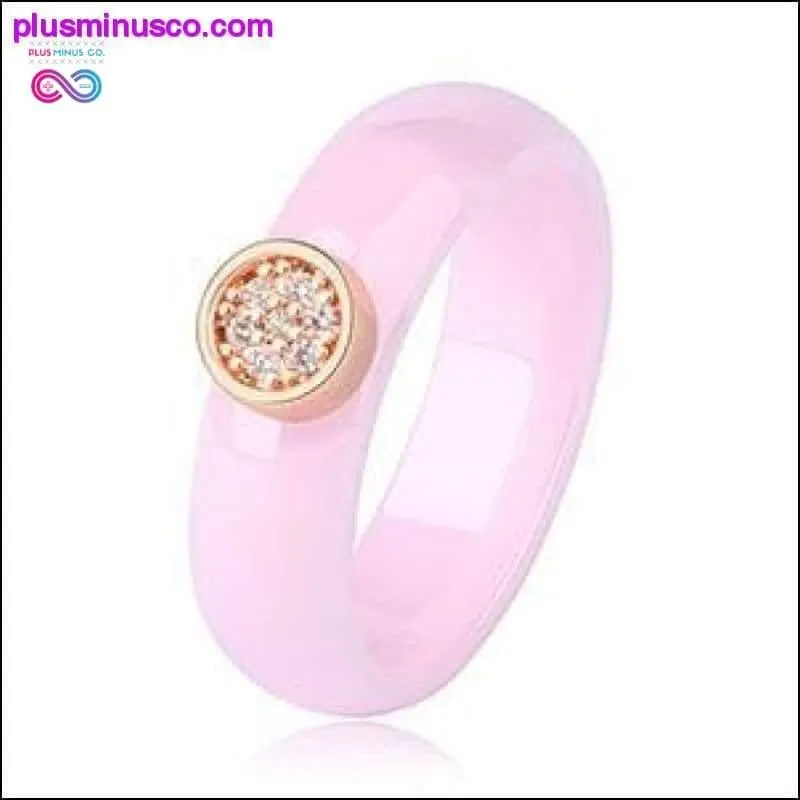 2020 Ring Ceramics 8mm Fashion Exquisite Rhinestone Ceramic