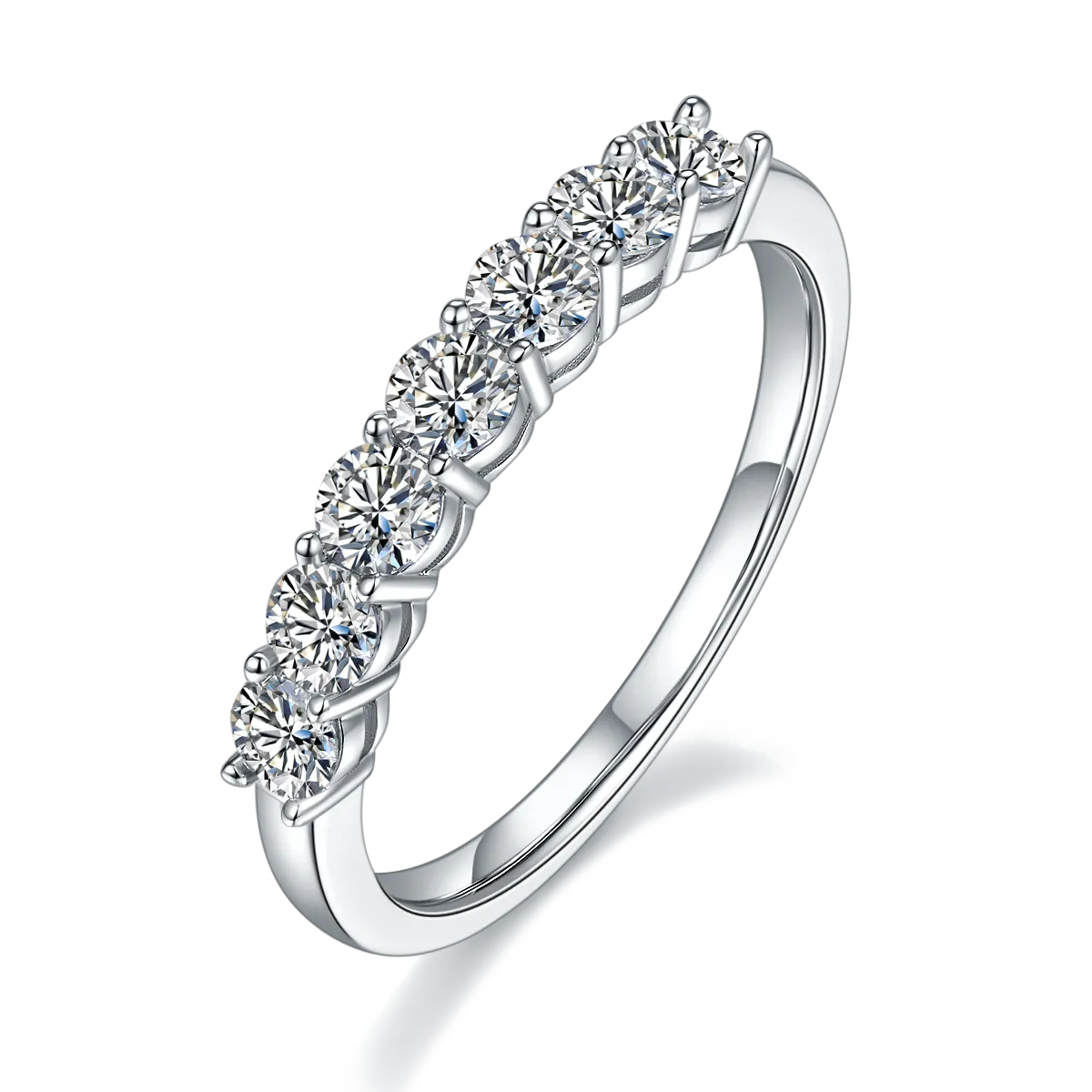 7 Moissanite (0.7 ct) Band Ring