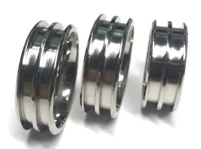 8mm Double Channel Titanium Ring Core (Bevelled Edge)