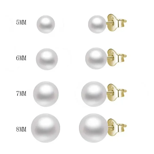 925 Sterling Silver Pearl Stud