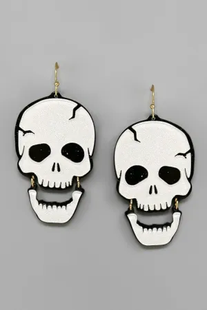 Acrylic Skull Dangle Earrings