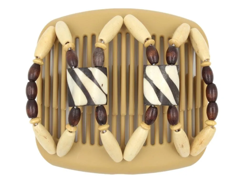 African Butterfly Hair Comb - Stones & Bones Blonde 66