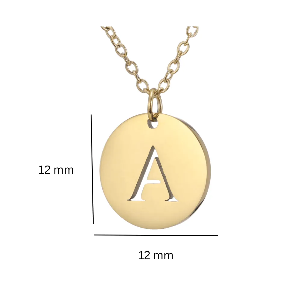 Alphabet Necklace Gold Plated - Letter O