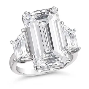 Amelie 10 Carat Emerald Cut Ring