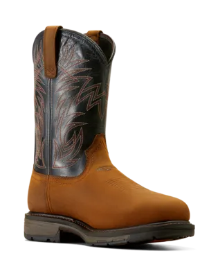 Ariat Boots, 11 inch WorkHog MetGuard CSA Waterproof Composite Toe Work Boot, 10042553 DARK COPPER