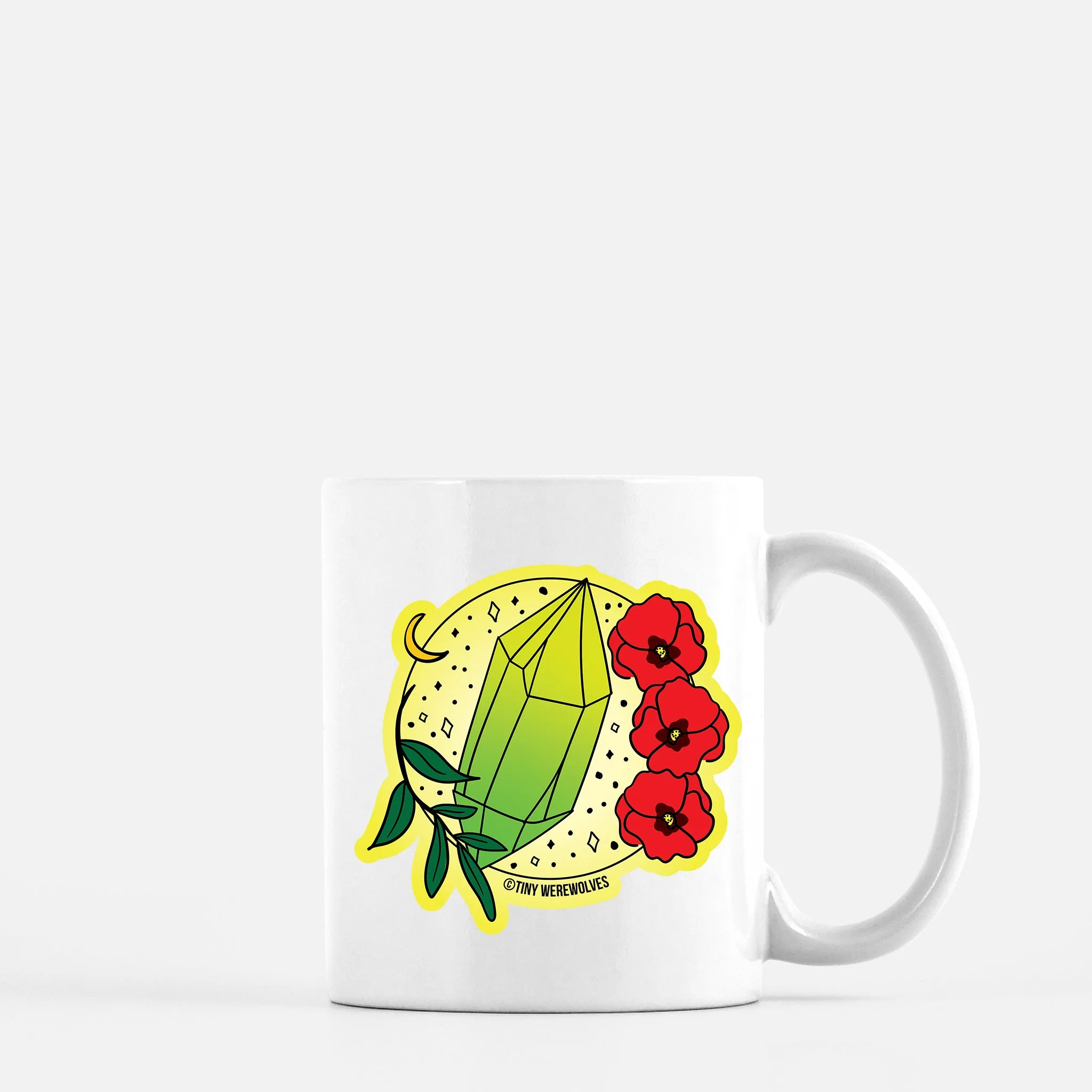 August Crystal & Flower Birthstone Mug