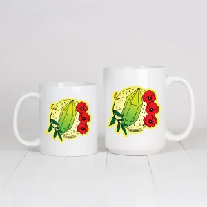 August Crystal & Flower Birthstone Mug