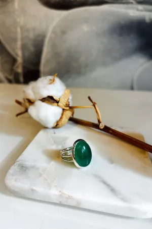 Bague onyx vert - #1
