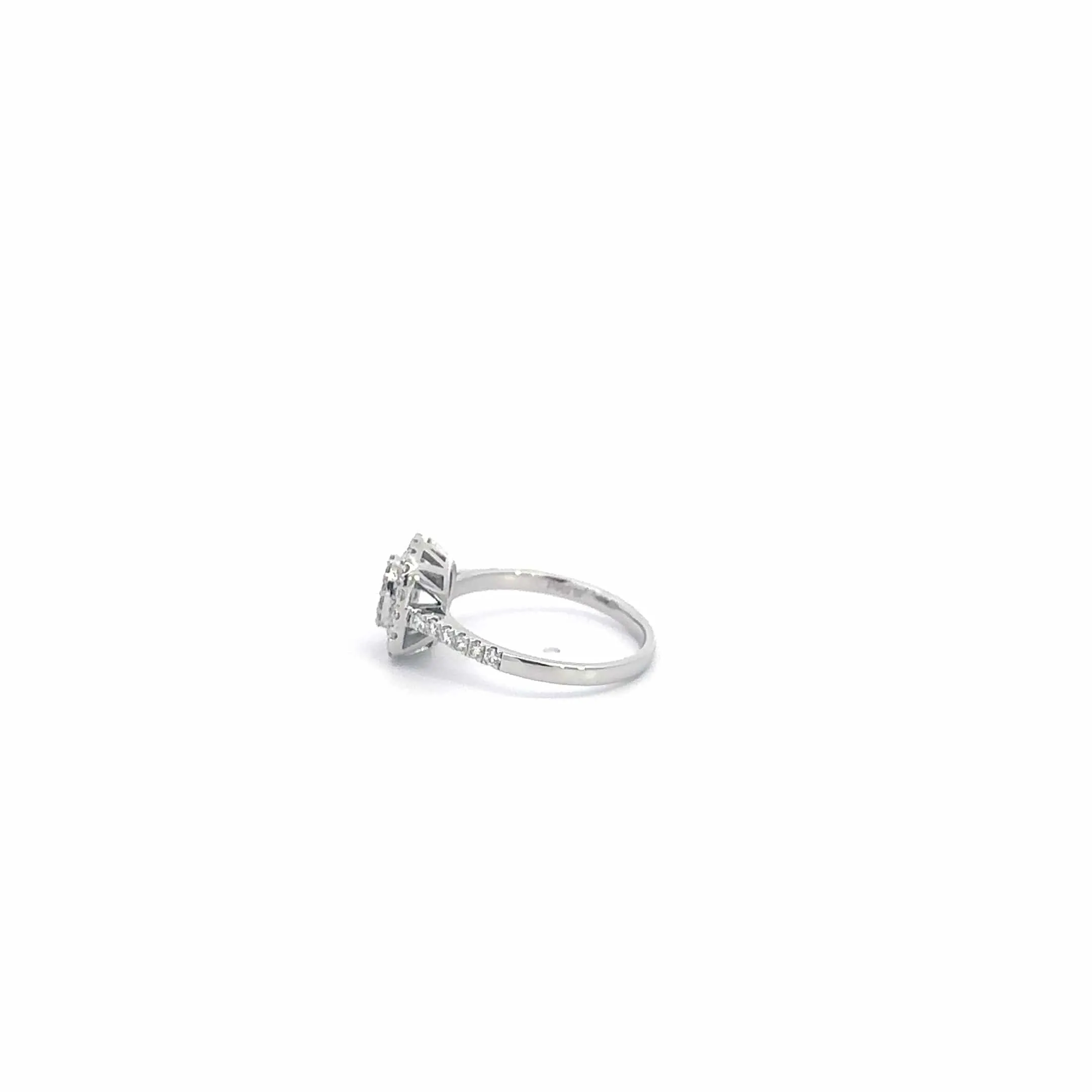 Baikalla 14k White Gold Diamond Cluster Engagement Ring