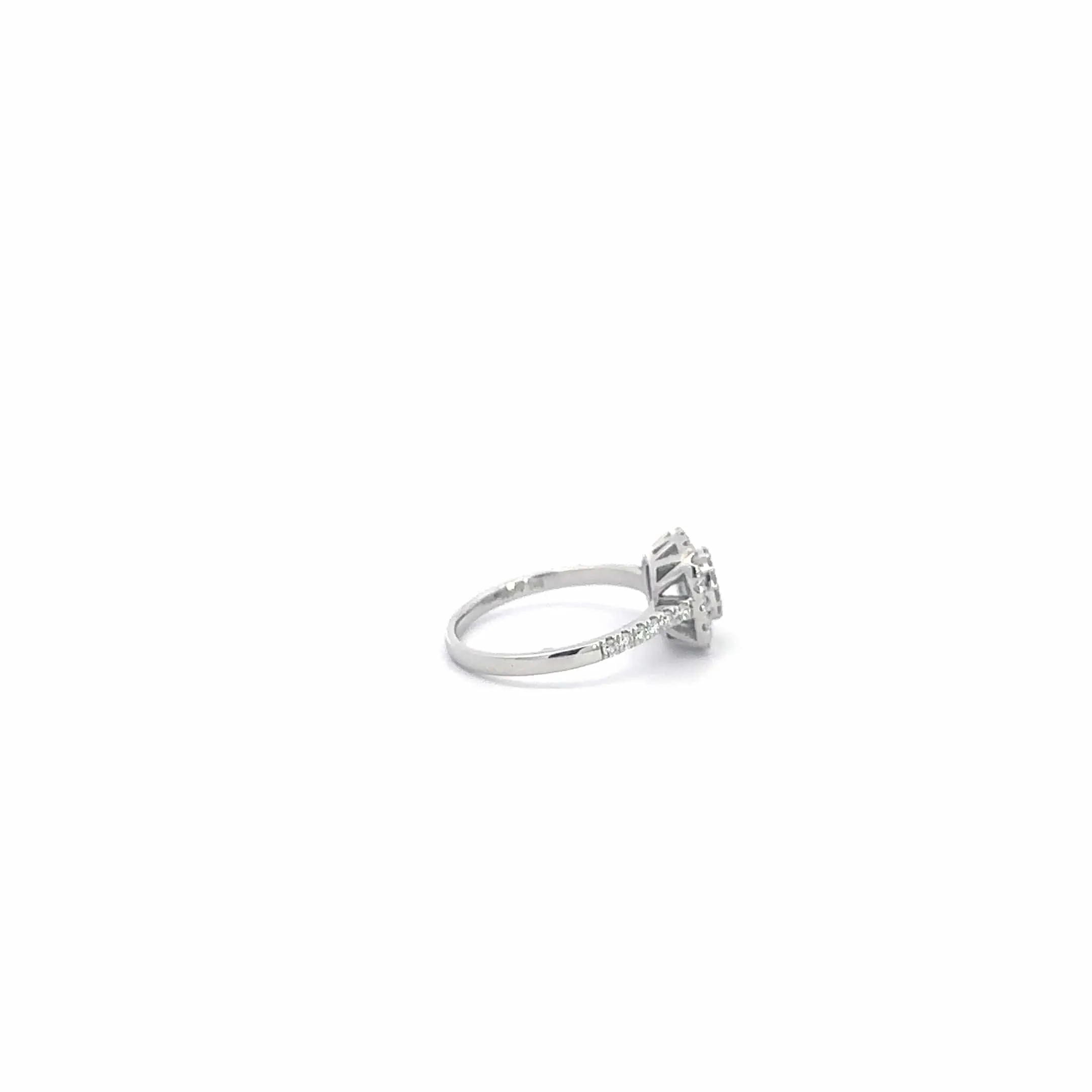 Baikalla 14k White Gold Diamond Cluster Engagement Ring