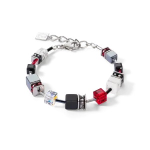 Black and Red GeoCube Bracelet