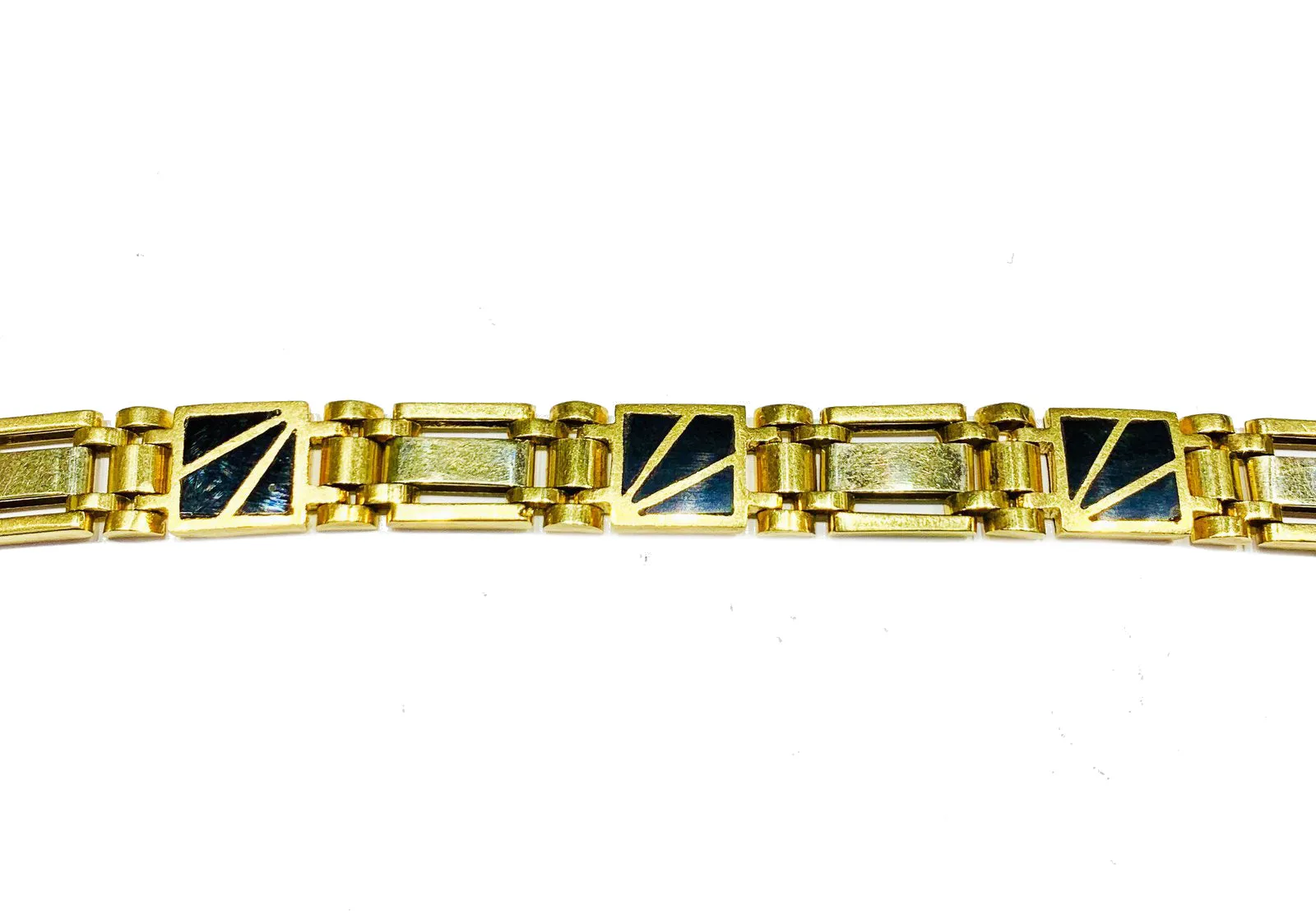 Black Onyx Square Bracelet (14K).