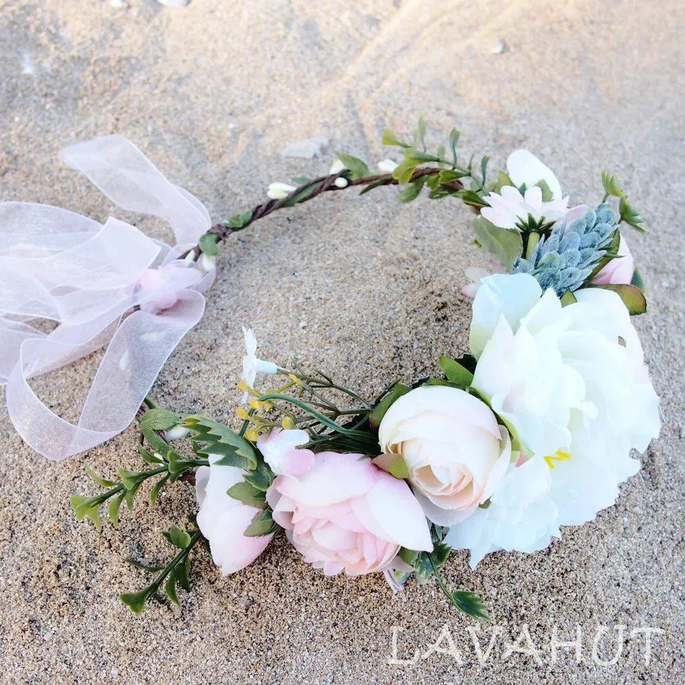 Bohemian Cream Flower Crown