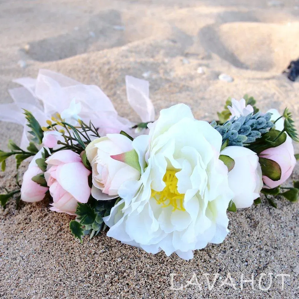 Bohemian Cream Flower Crown