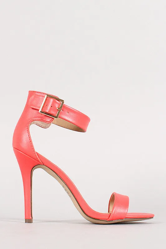 Breckelle Ankle Buckle Open Toe Heel