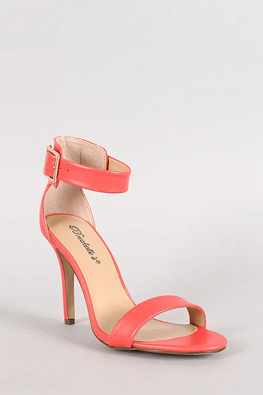 Breckelle Ankle Buckle Open Toe Heel