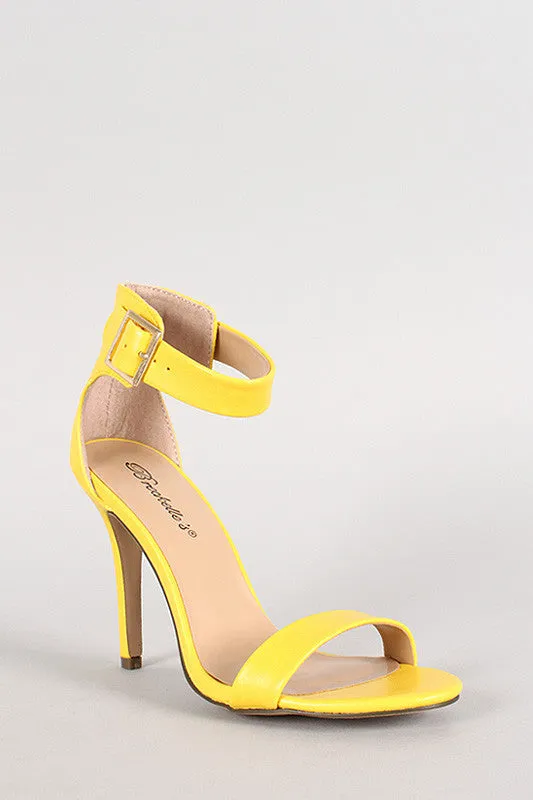 Breckelle Ankle Buckle Open Toe Heel