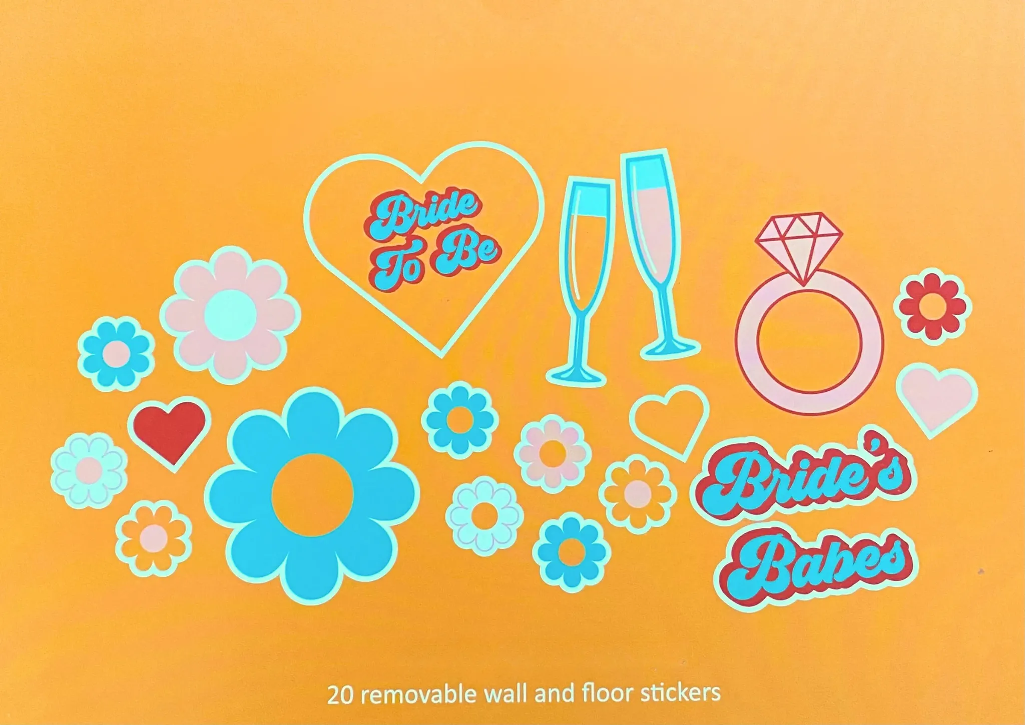 Bridal Shower Wall   Floor Stickers - Pack of 20