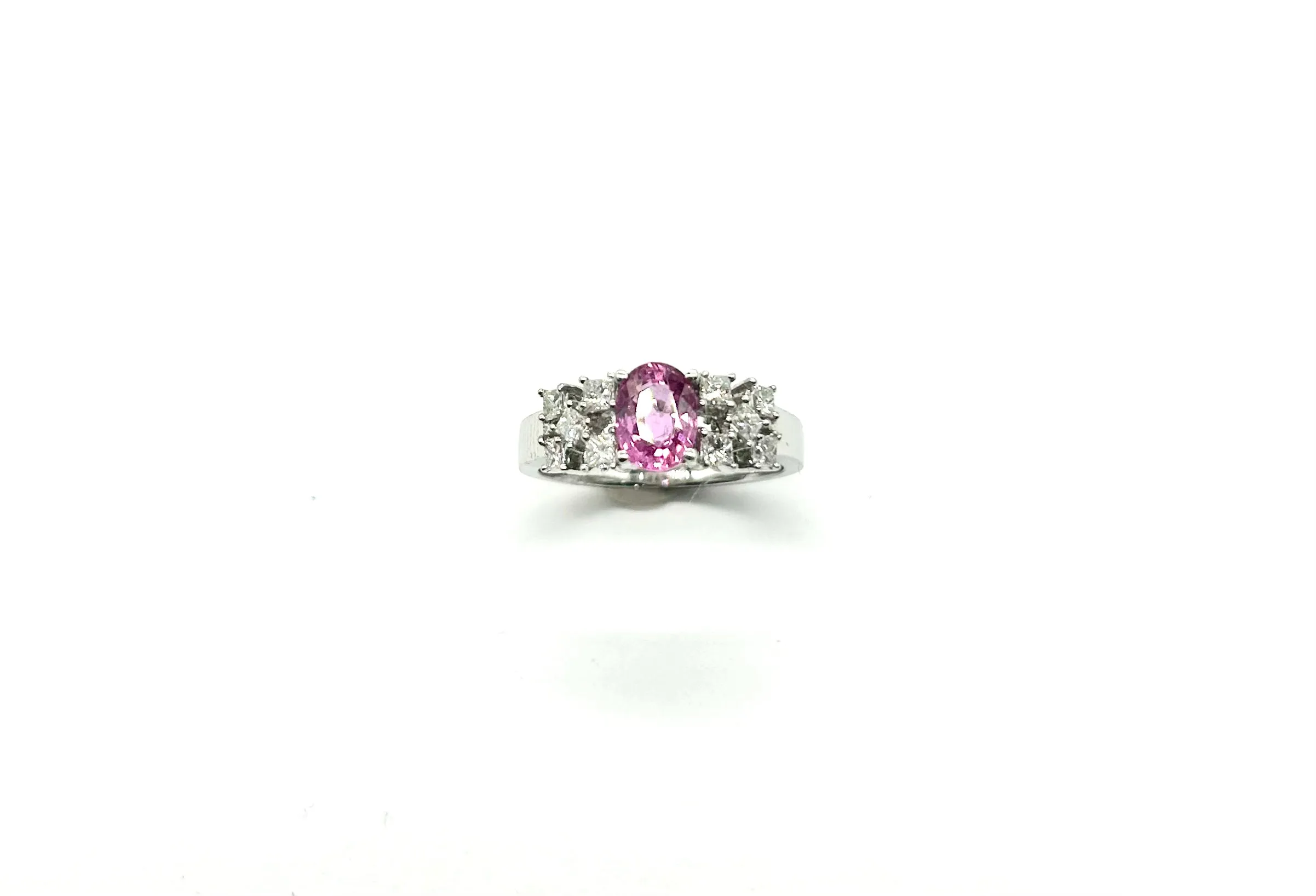 Brilliant Ladies Diamond & Pink Sapphire Ring