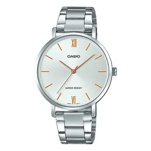 Casio Ladies' Analog Silver Stainless Steel Band Watch LTPVT01D-7B LTP-VT01D-7B