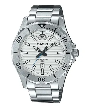 Casio Men's Standard Analog Marine Sports Silver Stainless Steel Band Watch MTD1087D-7A MTD-1087D-7A