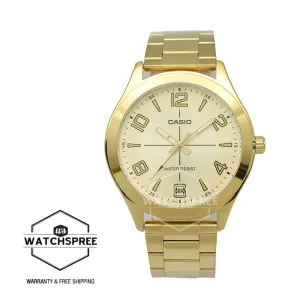 Casio Standard Analog Gold Plated Stainless Steel Watch MTPVX01G-9B