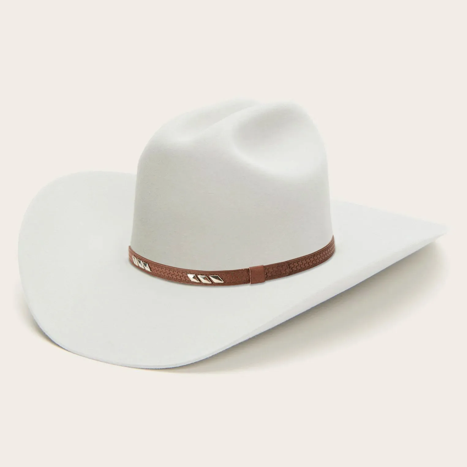 Classic Felt Cowboy Hat with Leather Hatband