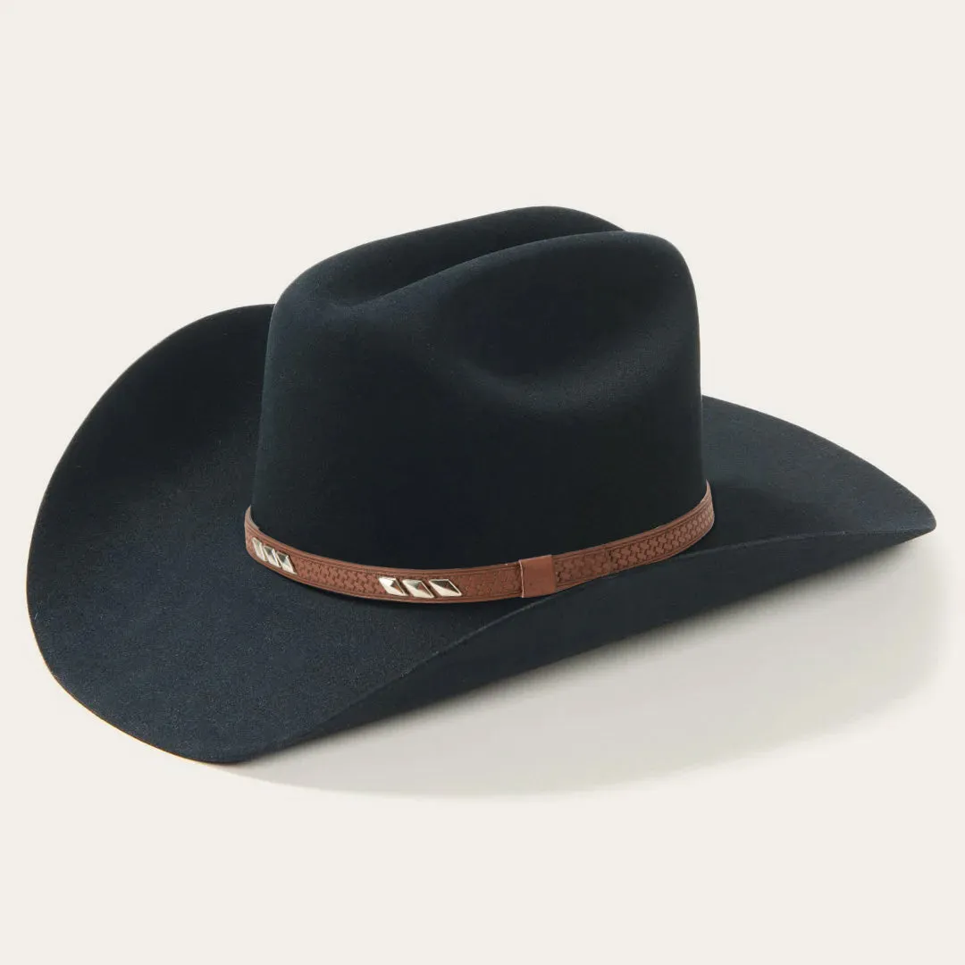 Classic Felt Cowboy Hat with Leather Hatband