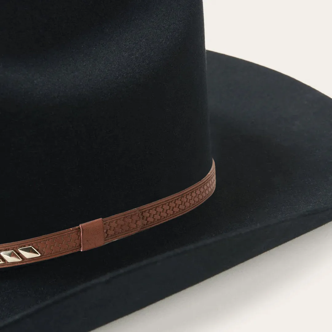 Classic Felt Cowboy Hat with Leather Hatband