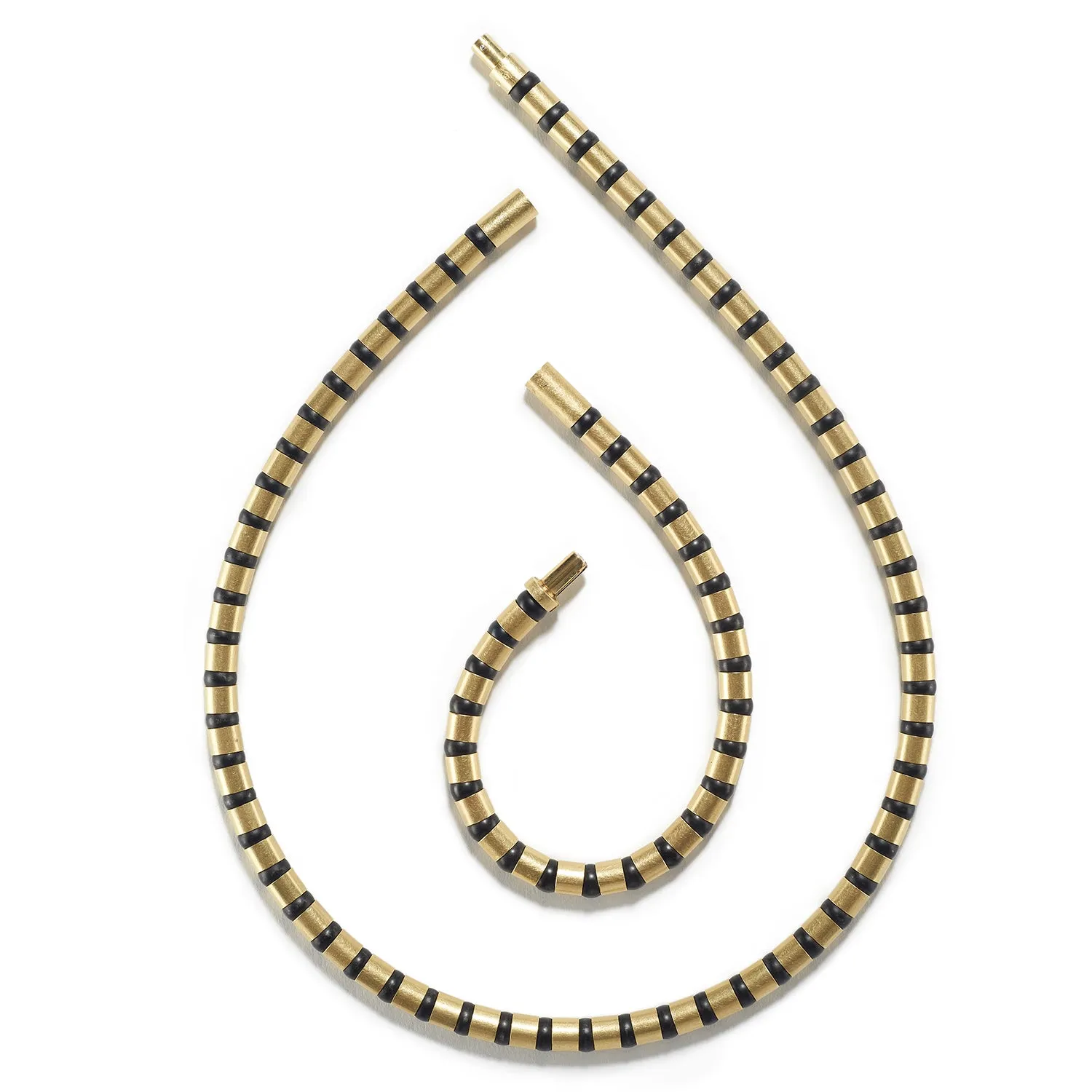 Cleopatra Gold Collier~6mm Black Onyx