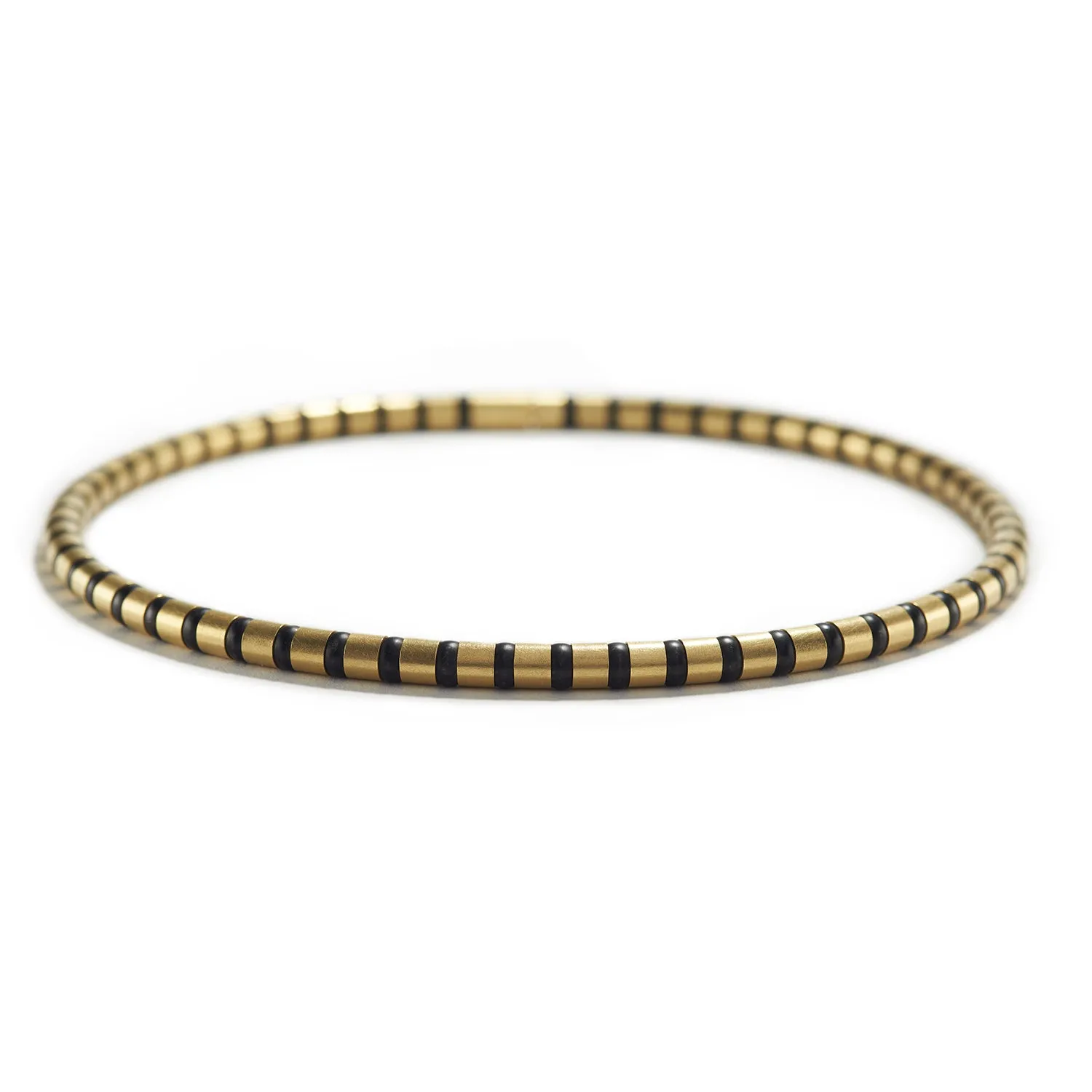 Cleopatra Gold Collier~6mm Black Onyx