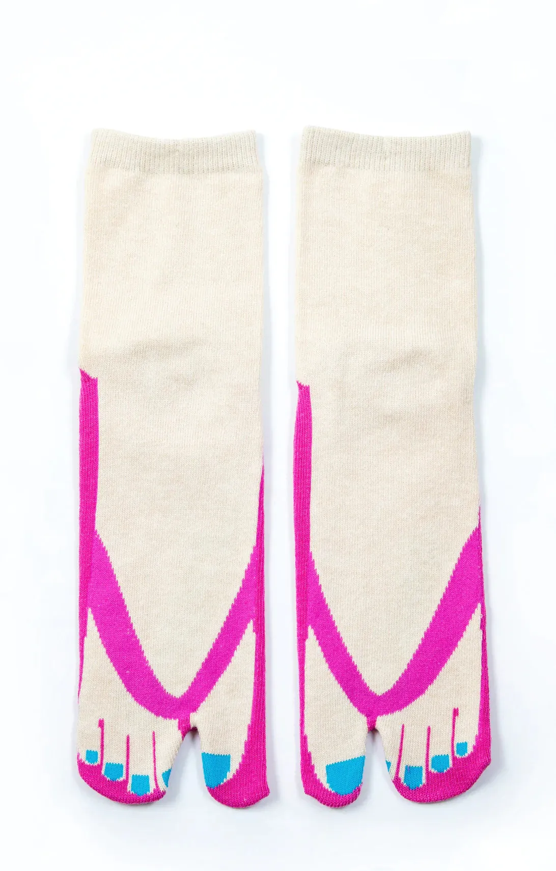 Color Pedicure Tabi Sandal Socks