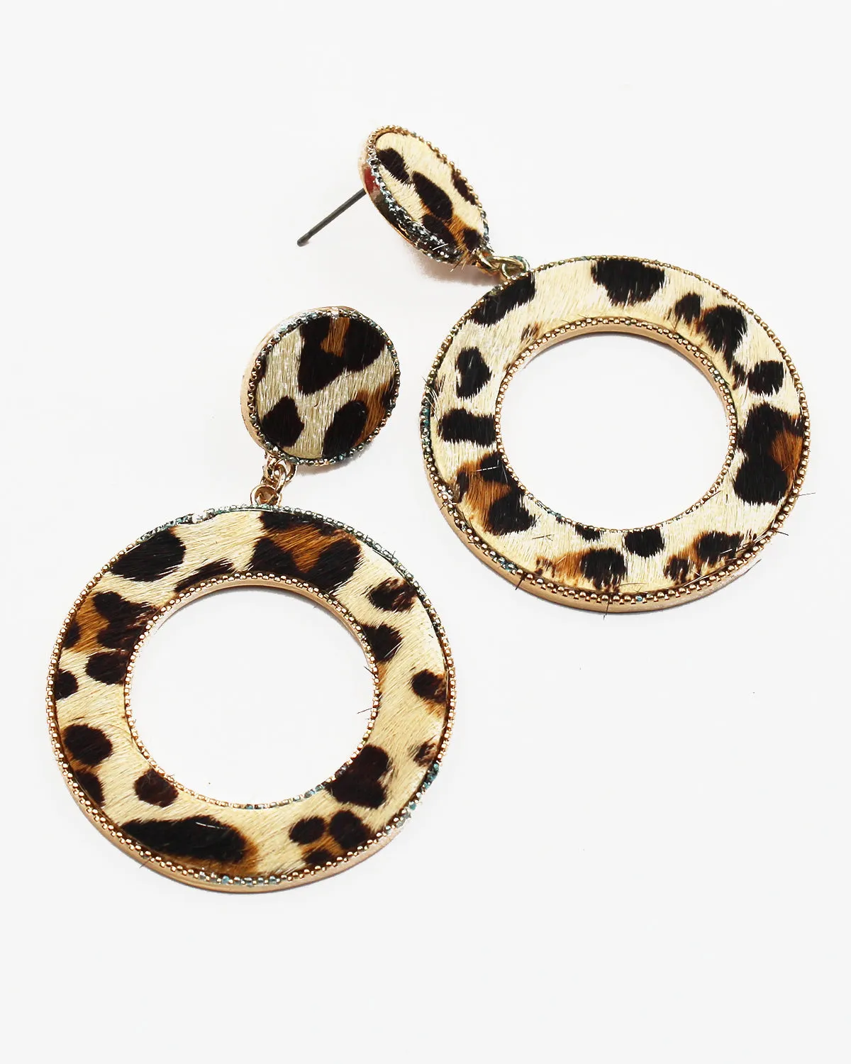 Cowhide Dangle Earrings