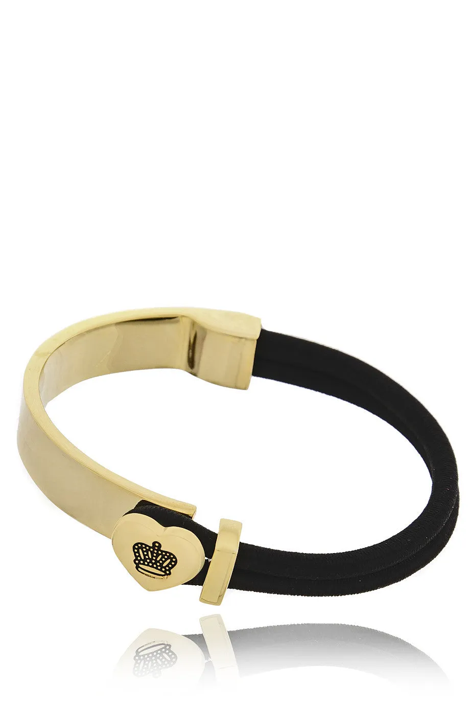 CROWN HEART Black Gold Bracelet