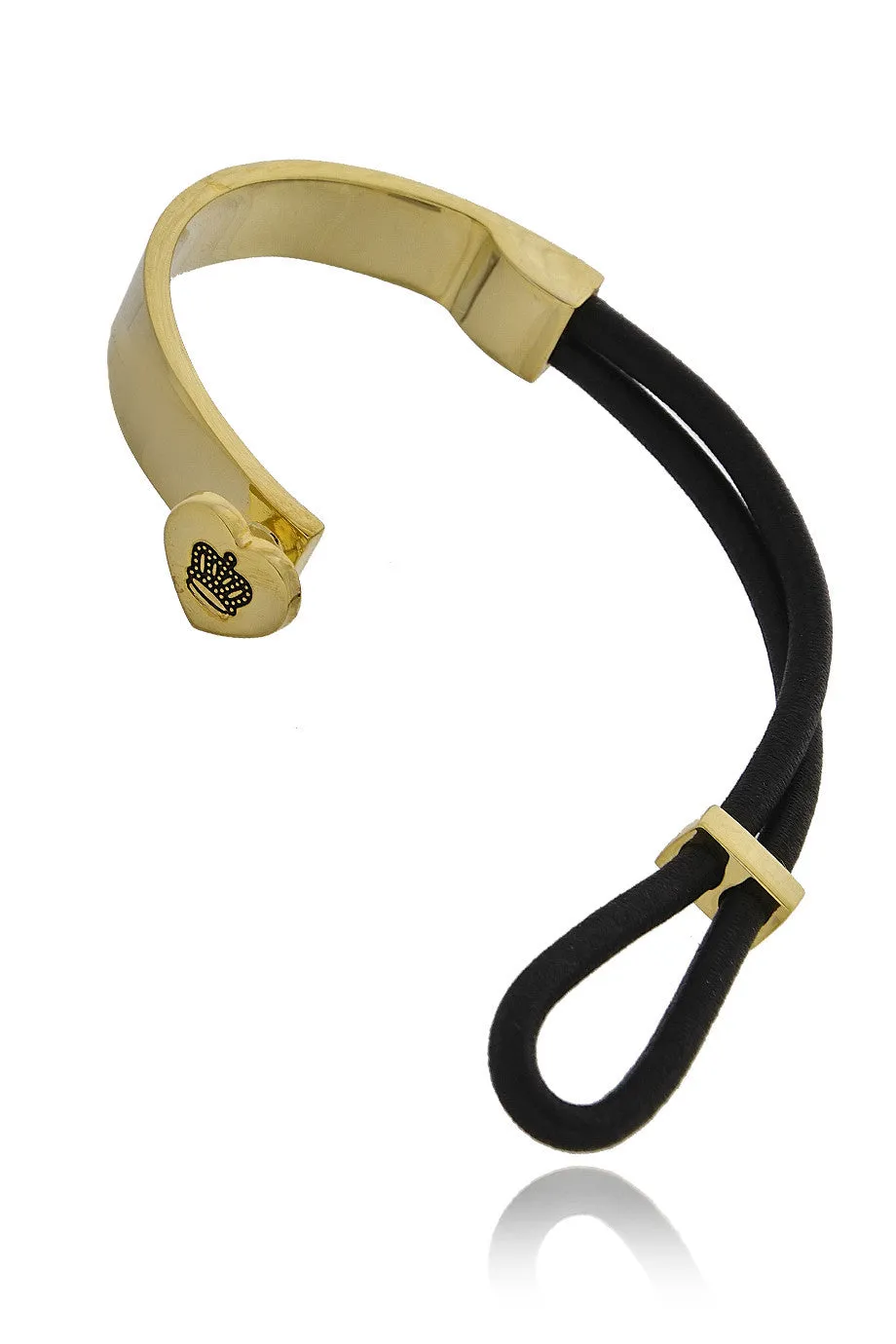 CROWN HEART Black Gold Bracelet