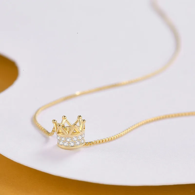 Dainty Crown Necklace