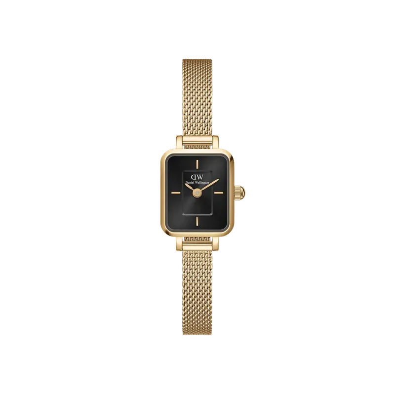 Daniel Wellington Quadro Mini Evergold Onyx Watch 15.4x18.2mm