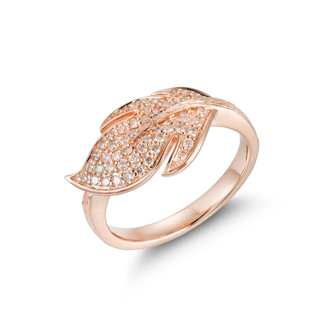 Diamond Leaf Ring