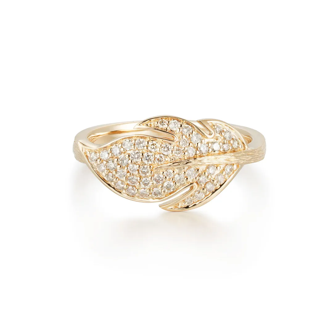 Diamond Leaf Ring