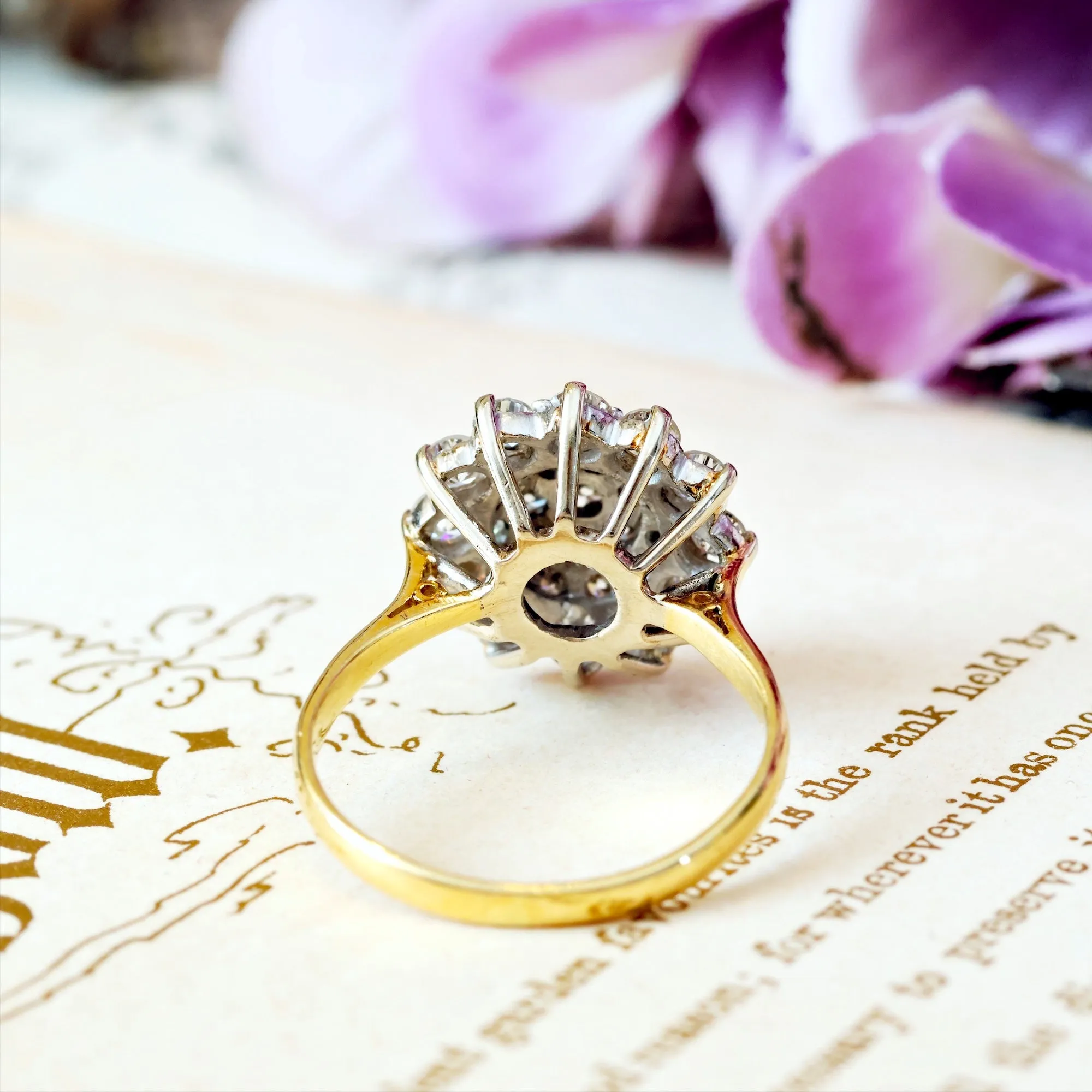 Dizzying Vintage Diamond Glitterball Cluster Cocktail Ring