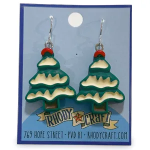 Earrings - Snowy Tree