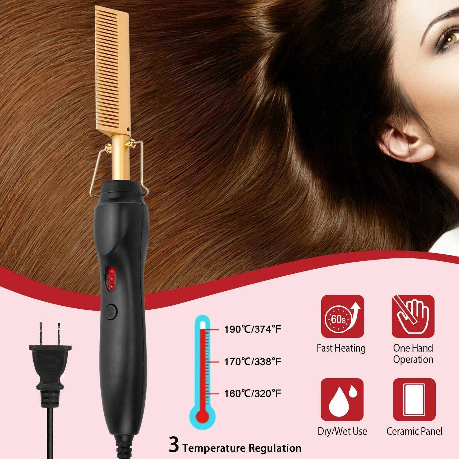 Electric Heating Hair Comb