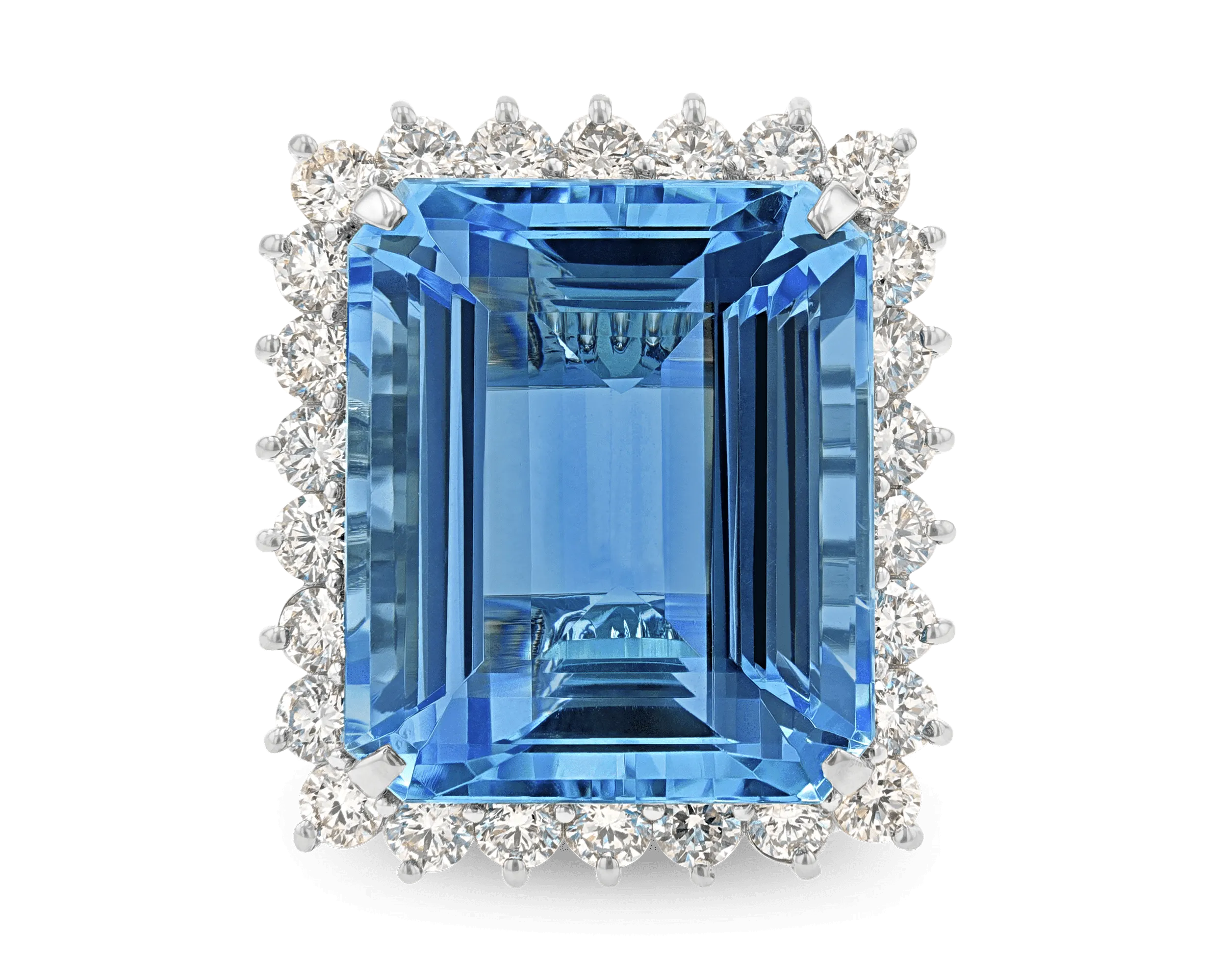 Emerald-Cut Aquamarine Ring, 34.00 Carats