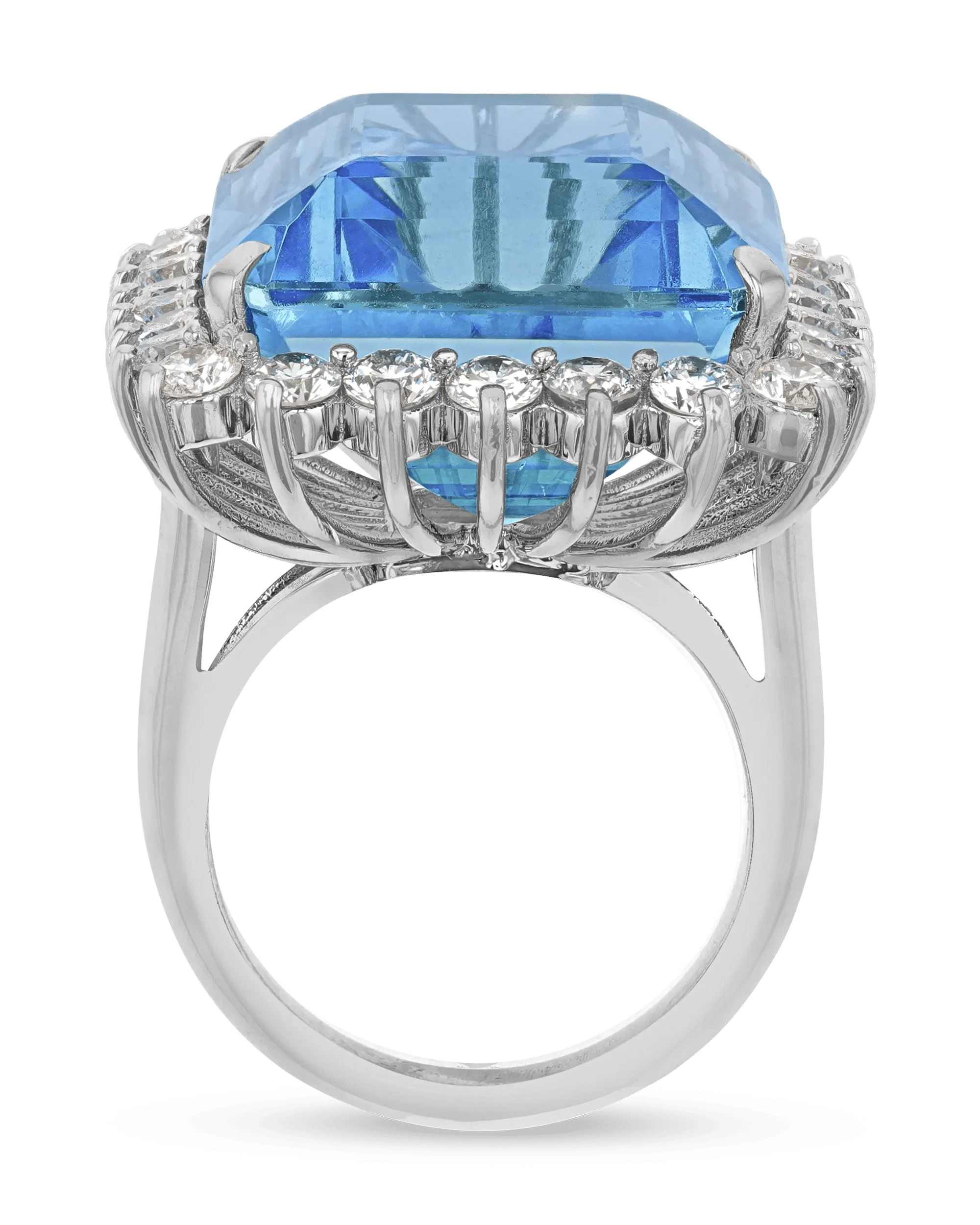 Emerald-Cut Aquamarine Ring, 34.00 Carats